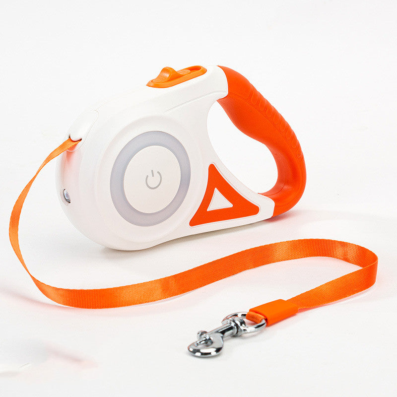 Retractable Dog Leash with Spotlight & Collar