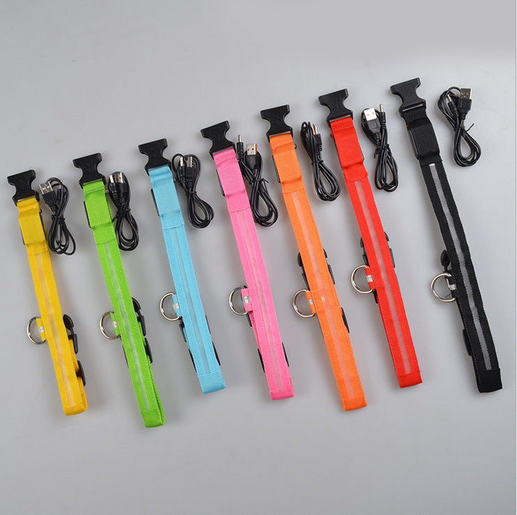 Adjustable LED Glow Collar & Leash for Pets