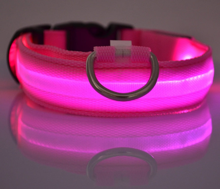 Adjustable LED Glow Collar & Leash for Pets