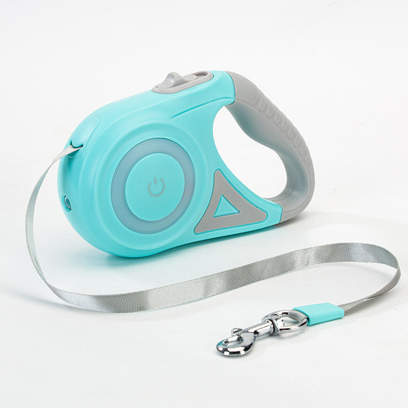 Retractable Dog Leash with Spotlight & Collar