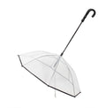 Transparent Dog Umbrella with Leash Attachment