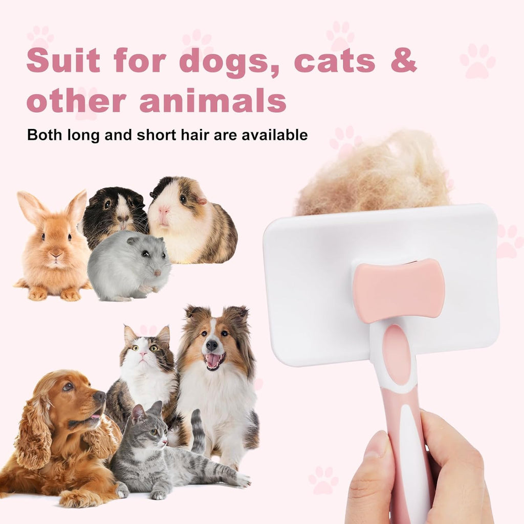 CurvedClean Self-Cleaning Pet Brush