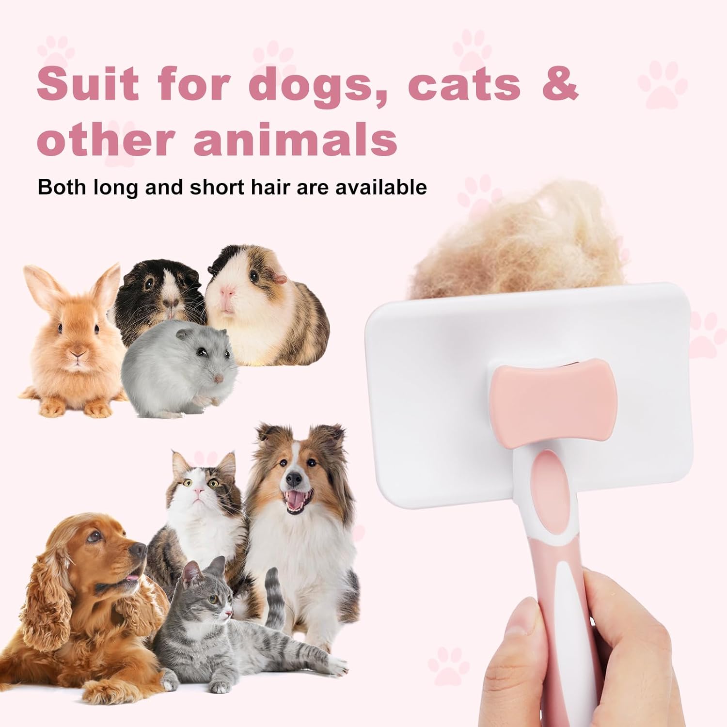 CurvedClean Self-Cleaning Pet Brush