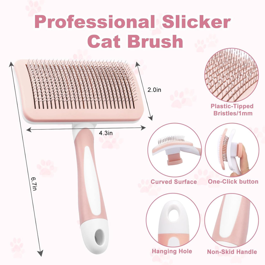 CurvedClean Self-Cleaning Pet Brush