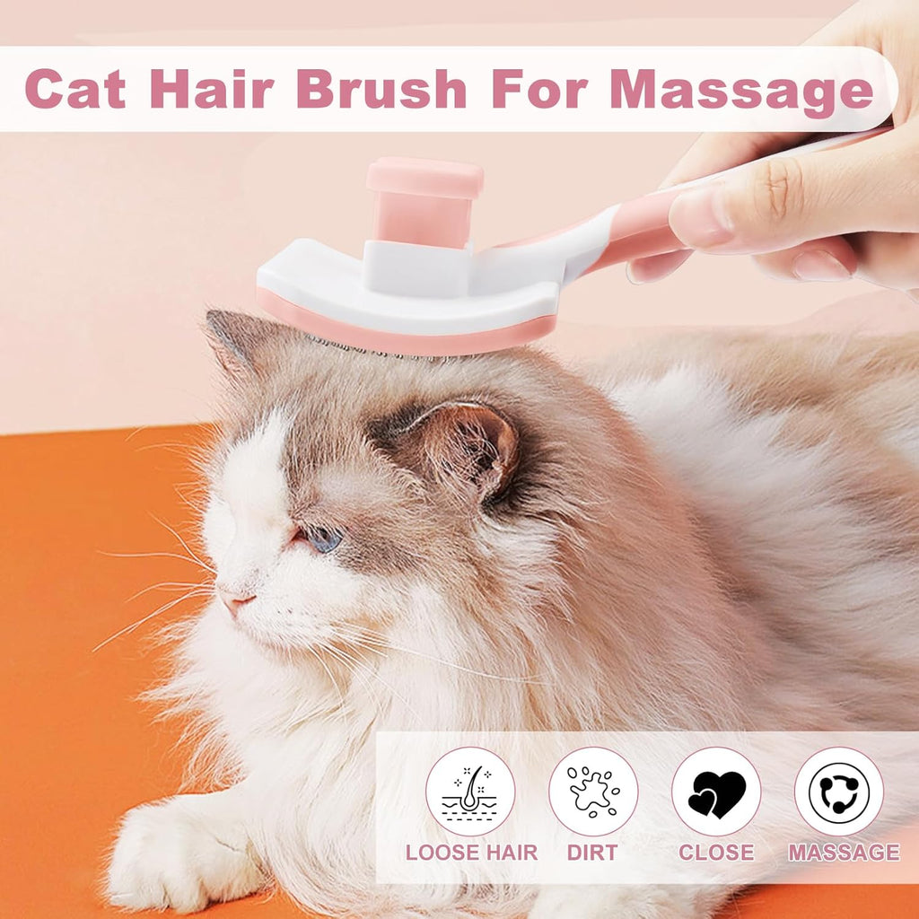 CurvedClean Self-Cleaning Pet Brush