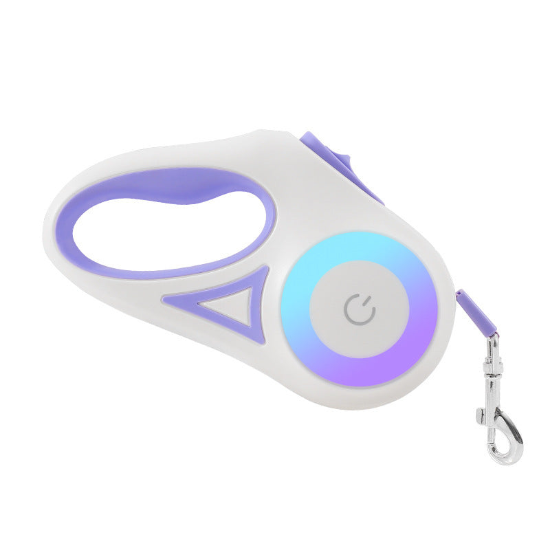 Retractable Dog Leash with Spotlight & Collar