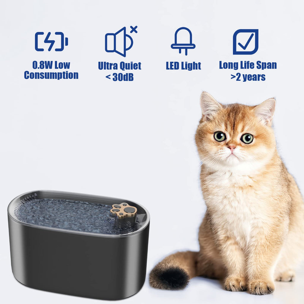 AquaGlow 3L LED Pet Water Fountain