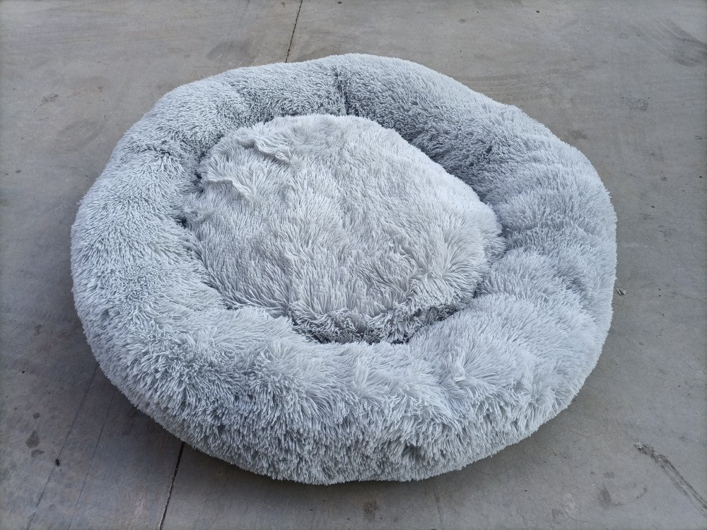 CloudNest Plush Round Pet Bed