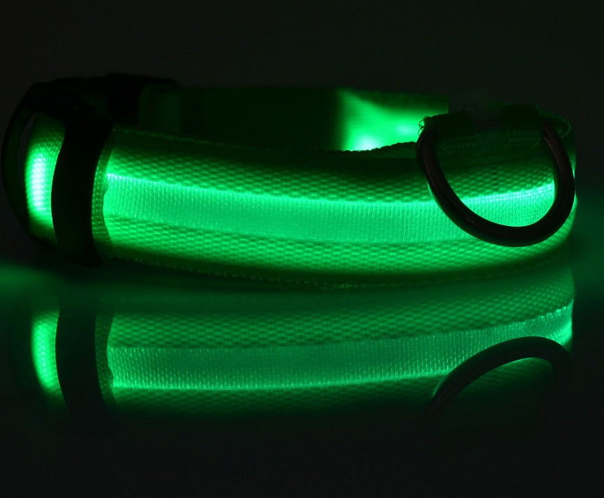 Adjustable LED Glow Collar & Leash for Pets
