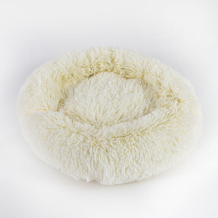 CloudNest Plush Round Pet Bed