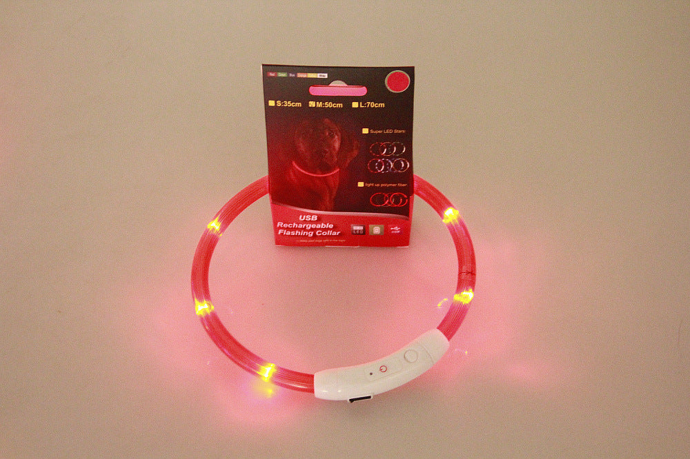 USB Rechargeable LED Safety Collar for Night Walks