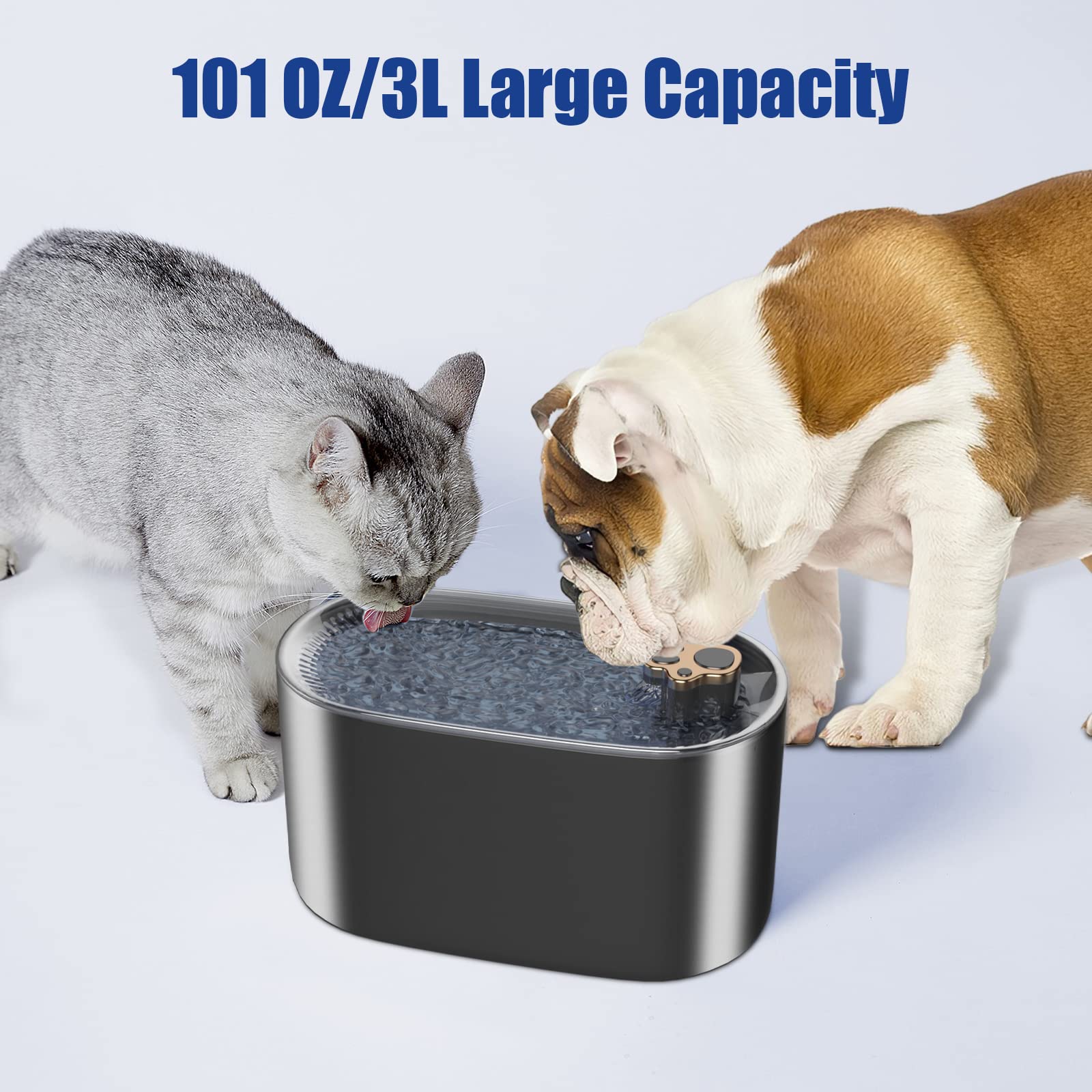 AquaGlow 3L LED Pet Water Fountain