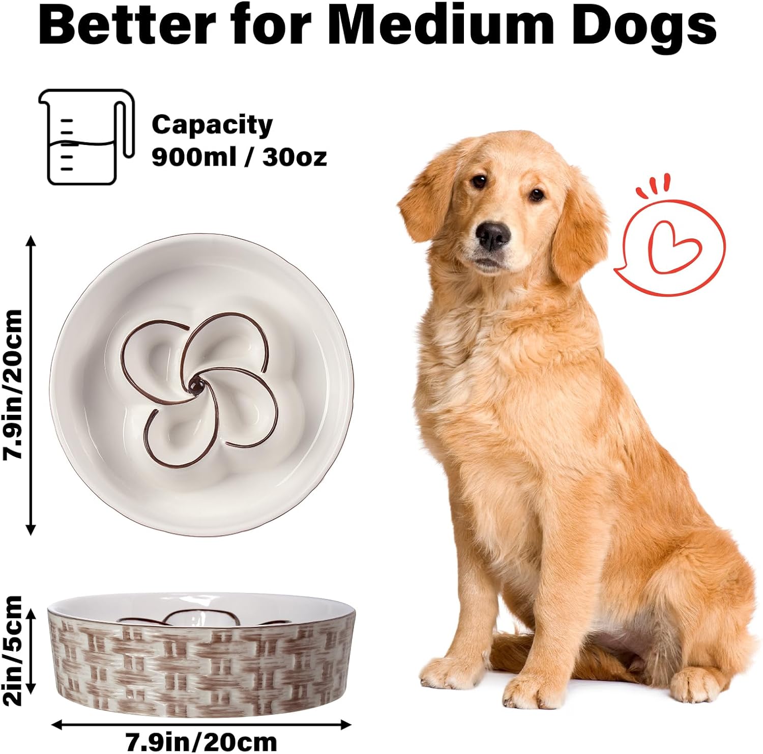 Slow Feeder Dog Bowl