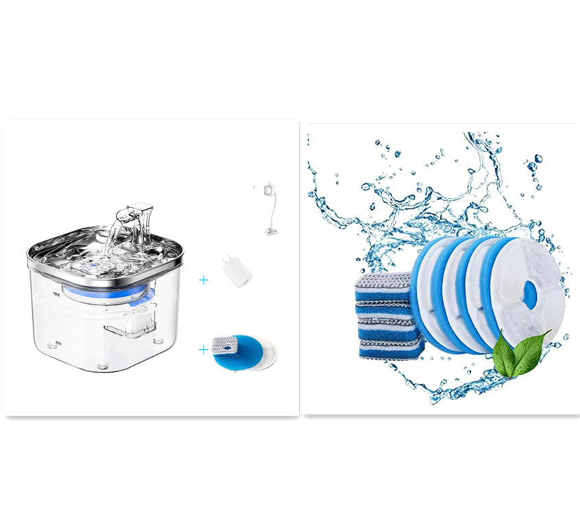 AquaFlow Steel Fountain