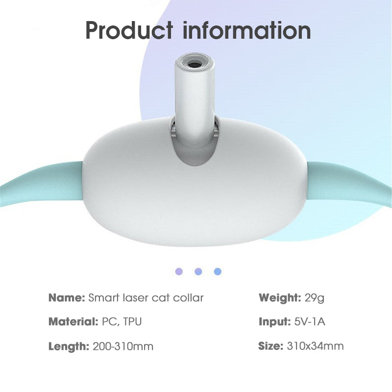 USB Rechargeable Smart Laser Collar Toy for Cats