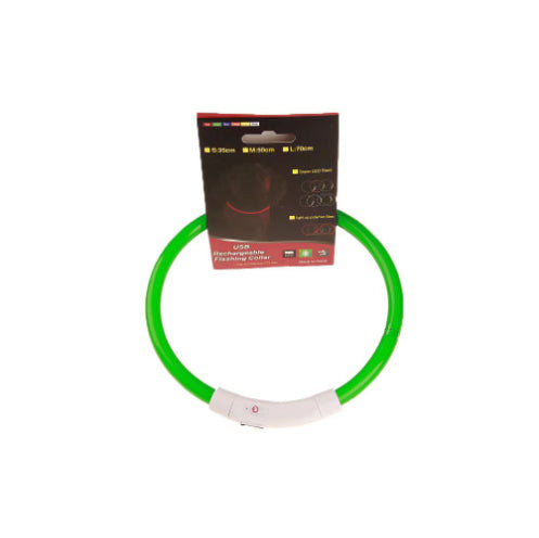 USB Rechargeable LED Safety Collar for Night Walks