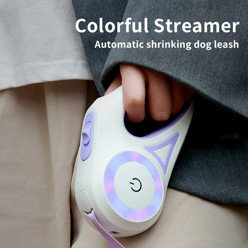 Retractable Dog Leash with Spotlight & Collar