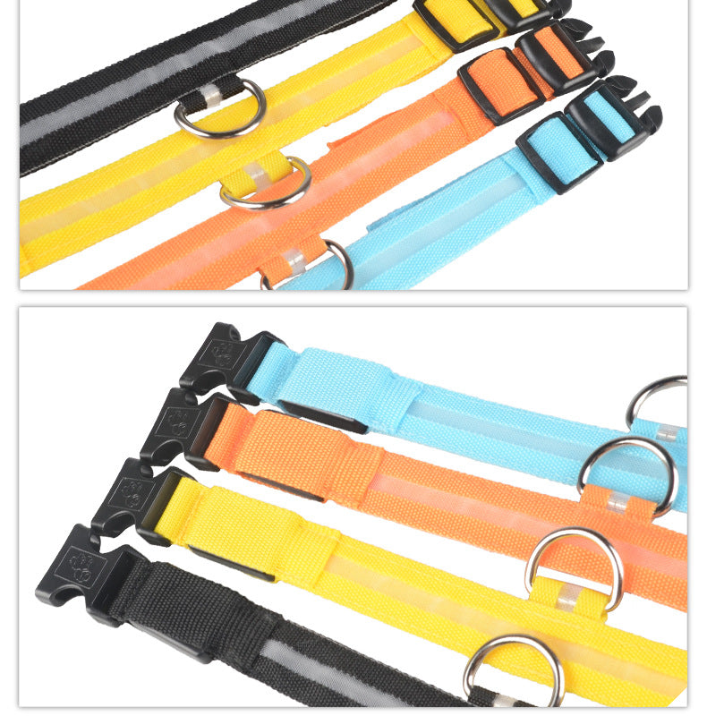 Adjustable LED Glow Collar & Leash for Pets