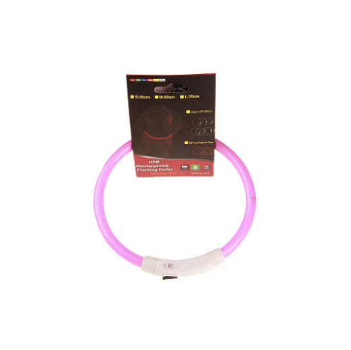 USB Rechargeable LED Safety Collar for Night Walks