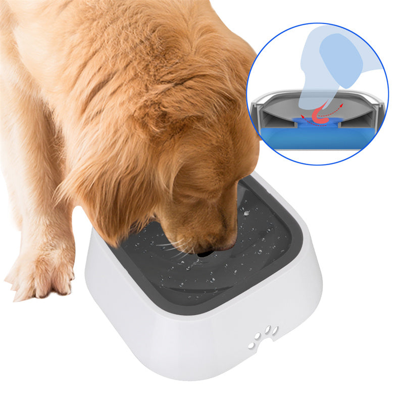 1.5L Anti-Overflow Floating Pet Water Bowl