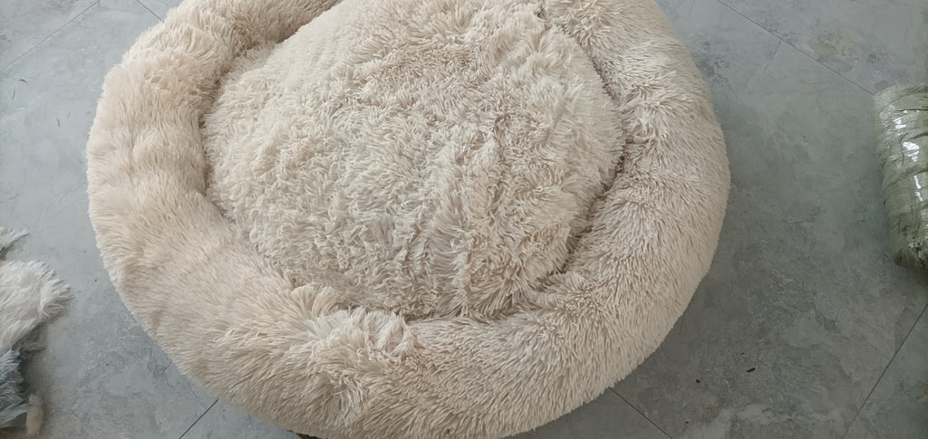CloudNest Plush Round Pet Bed
